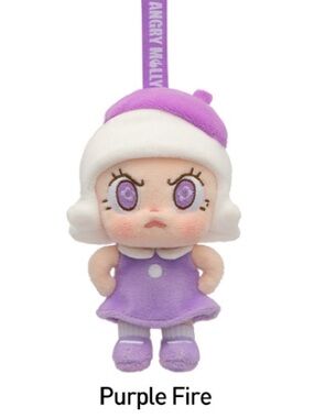 New Sealed Pop Mart Angry Molly Purple Fire Plush Doll